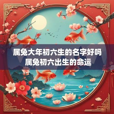 属兔大年初六生的名字好吗 属兔初六出生的命运