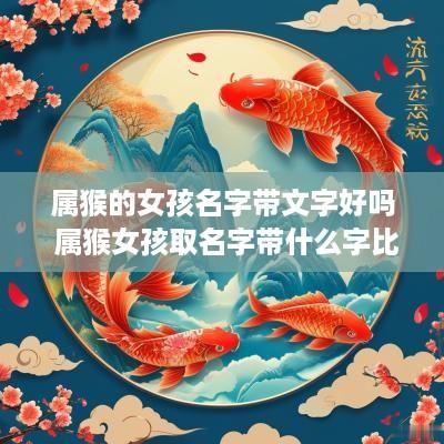 属猴的女孩名字带文字好吗 属猴女孩取名字带什么字比较好