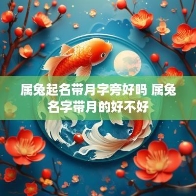 属兔起名带月字旁好吗 属兔名字带月的好不好
