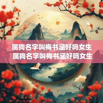 属狗名字叫梅书涵好吗女生 属狗名字叫梅书涵好吗女生怎么取
