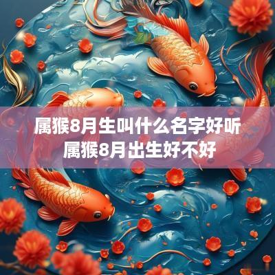 属猴8月生叫什么名字好听 属猴8月出生好不好