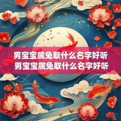 男宝宝属兔取什么名字好听 男宝宝属兔取什么名字好听又吉祥