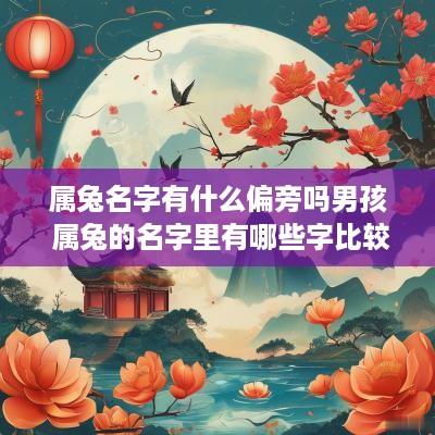 属兔名字有什么偏旁吗男孩 属兔的名字里有哪些字比较好