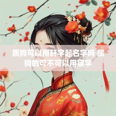 属狗可以用轩字起名字吗 属狗的可不可以用宸字