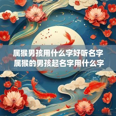 属猴男孩用什么字好听名字 属猴的男孩起名字用什么字好