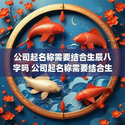 公司起名称需要结合生辰八字吗 公司起名称需要结合生辰八字吗