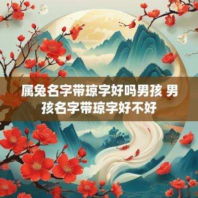 属兔名字带琼字好吗男孩 男孩名字带琼字好不好