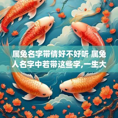 属兔名字带倩好不好听 属兔人名字中若带这些字,一生大富大贵
