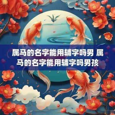 属马的名字能用辅字吗男 属马的名字能用辅字吗男孩