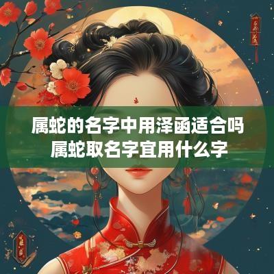 属蛇的名字中用泽函适合吗 属蛇取名字宜用什么字