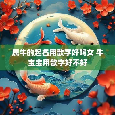 属牛的起名用歆字好吗女 牛宝宝用歆字好不好