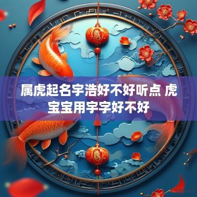 属虎起名宇浩好不好听点 虎宝宝用宇字好不好