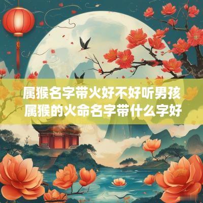 属猴名字带火好不好听男孩 属猴的火命名字带什么字好