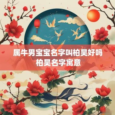 属牛男宝宝名字叫柏昊好吗 柏昊名字寓意