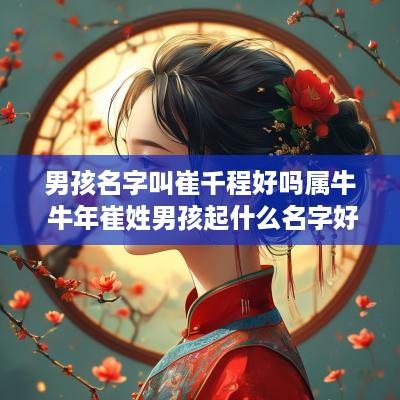 男孩名字叫崔千程好吗属牛 蛇年崔姓男孩起什么名字好