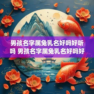 男孩名字属兔乳名好吗好听吗 男孩名字属兔乳名好吗好听吗
