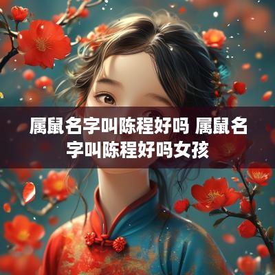 属鼠名字叫陈程好吗 属鼠名字叫陈程好吗女孩