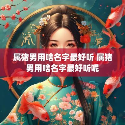 属猪男用啥名字最好听 属猪男用啥名字最好听呢