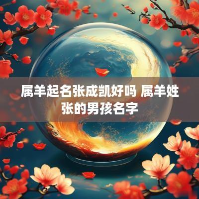 属羊起名张成凯好吗 属羊姓张的男孩名字