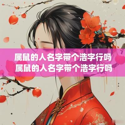 属鼠的人名字带个浩字行吗 属鼠的人名字带个浩字行吗女孩