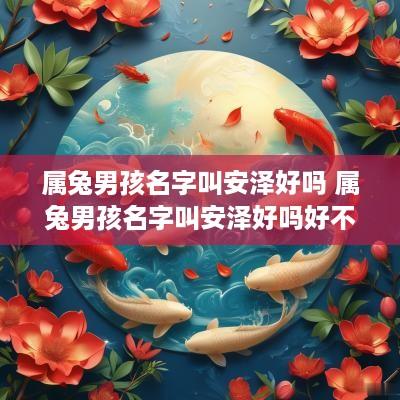 属兔男孩名字叫安泽好吗 属兔男孩名字叫安泽好吗好不好
