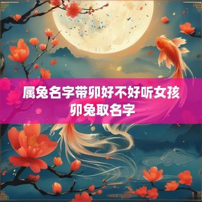 属兔名字带卯好不好听女孩 卯兔取名字
