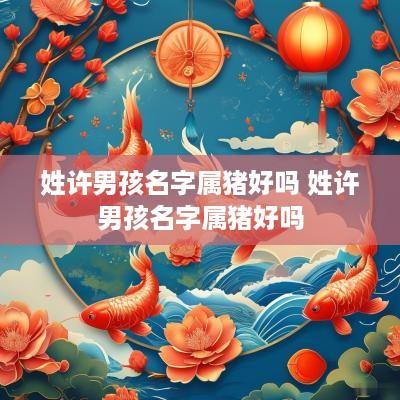 姓许男孩名字属猪好吗 姓许男孩名字属猪好吗
