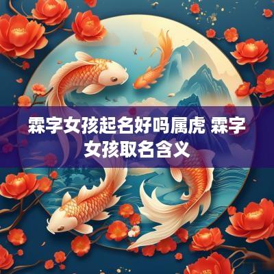 霖字女孩起名好吗属虎 霖字女孩取名含义