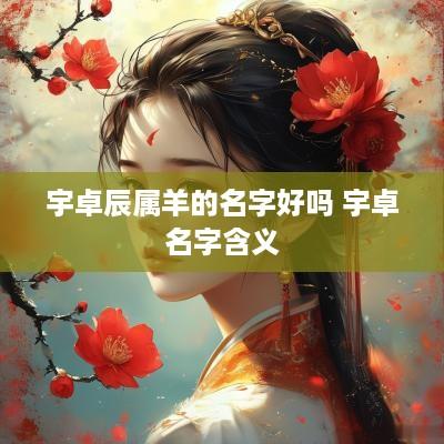 宇卓辰属羊的名字好吗 宇卓名字含义