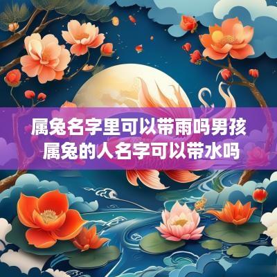 属兔名字里可以带雨吗男孩 属兔的人名字可以带水吗