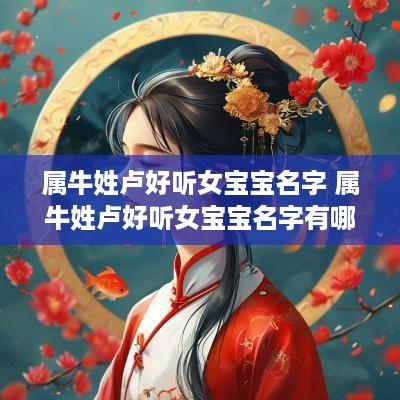 属牛姓卢好听女宝宝名字 属牛姓卢好听女宝宝名字有哪些