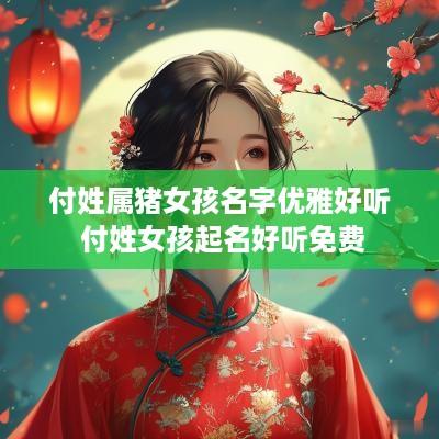 付姓属猪女孩名字优雅好听 付姓女孩起名好听免费