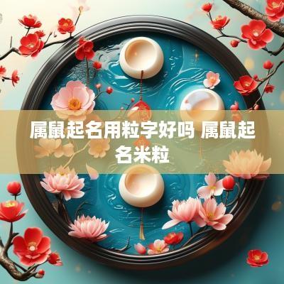 属鼠起名用粒字好吗 属鼠起名米粒