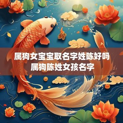 属狗女宝宝取名字姓陈好吗 属狗陈姓女孩名字