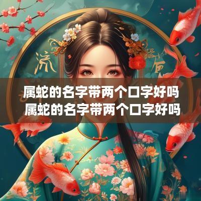 属蛇的名字带两个口字好吗 属蛇的名字带两个口字好吗男孩