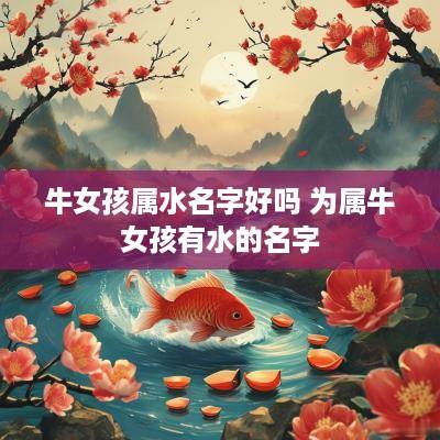 牛女孩属水名字好吗 为属牛女孩有水的名字