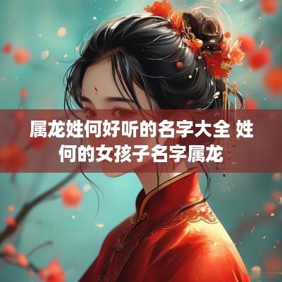 属龙姓何好听的名字大全 姓何的女孩子名字属龙