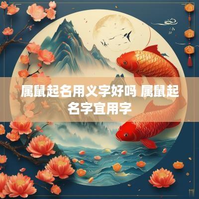 属鼠起名用义字好吗 属鼠起名字宜用字