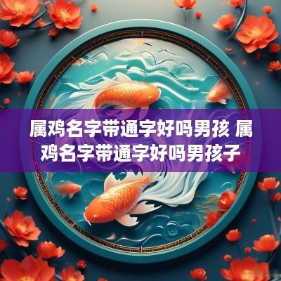 属鸡名字带通字好吗男孩 属鸡名字带通字好吗男孩子