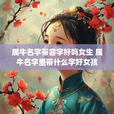 属牛名字带容字好吗女生 属牛名字里带什么字好女孩 属牛名字带容字好吗女生 属牛名字里带什么字好女孩