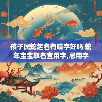 孩子属蛇起名有晴字好吗 蛇年宝宝取名宜用字,忌用字