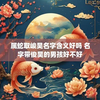 属蛇取峻昊名字含义好吗 名字带俊昊的男孩好不好