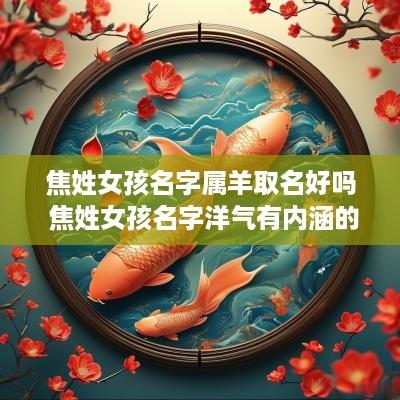 焦姓女孩名字属羊取名好吗 焦姓女孩名字洋气有内涵的