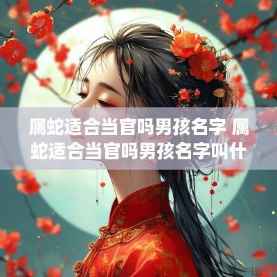 属蛇适合当官吗男孩名字 属蛇适合当官吗男孩名字叫什么