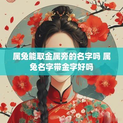 属兔能取金属旁的名字吗 属兔名字带金字好吗