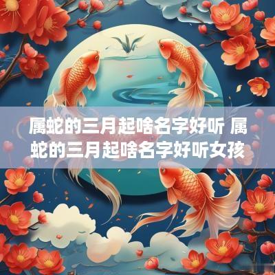 属蛇的三月起啥名字好听 属蛇的三月起啥名字好听女孩