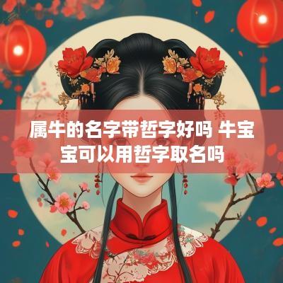 属牛的名字带哲字好吗 牛宝宝可以用哲字取名吗