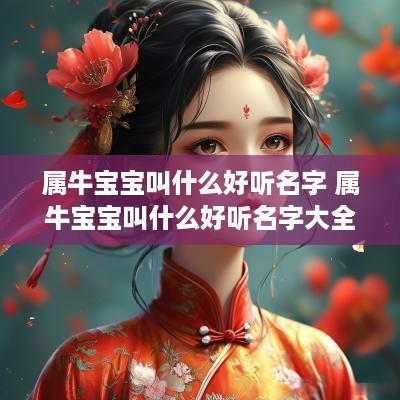 属牛宝宝叫什么好听名字 属牛宝宝叫什么好听名字大全