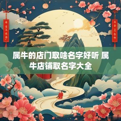 属牛的店门取啥名字好听 属牛店铺取名字大全
