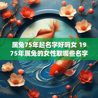 属兔75年起名字好吗女 1975年属兔的女性取哪些名字好